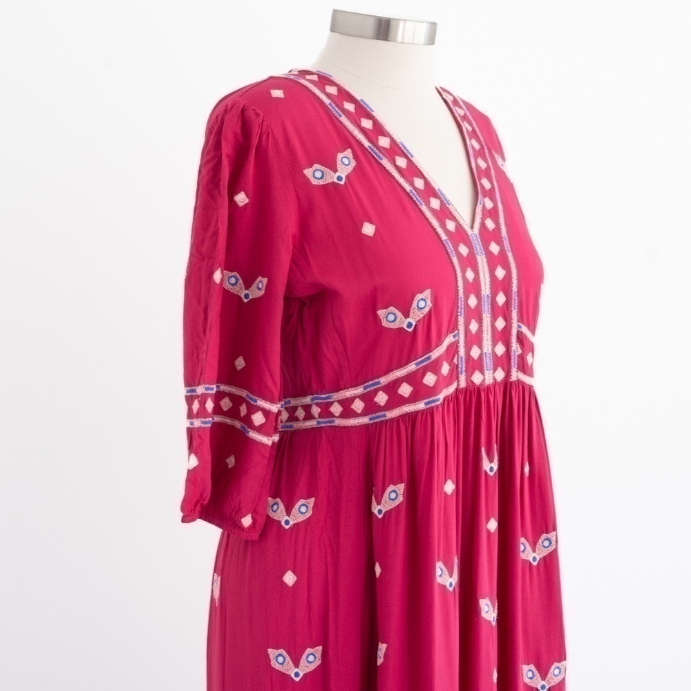 Ba&sh - Java Embroidered Boho Midi Dress - Picture 9 of 16